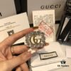 GUCCI Diamond-Circled Double G Brooch