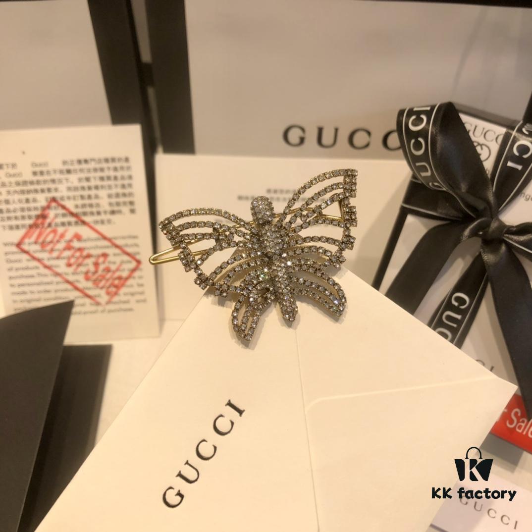 GUCCI Full Diamond Butterfly Hair Clip