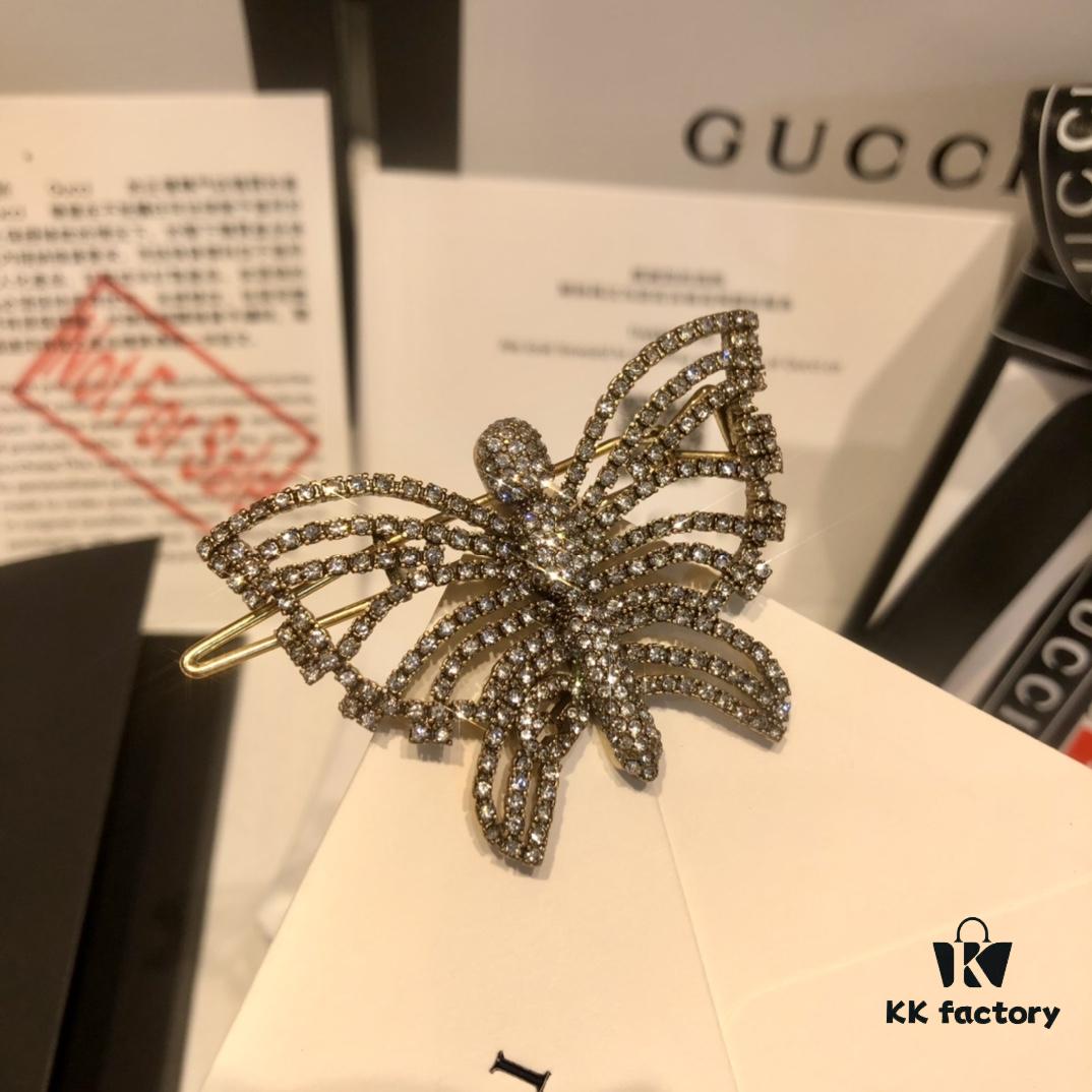GUCCI Full Diamond Butterfly Hair Clip