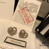 GUCCI Diamond-Circled Double G Stud Earrings