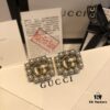 GUCCI Pearl Double G Stud Earrings