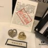 GUCCI Diamond-Circled Double G Stud Earrings
