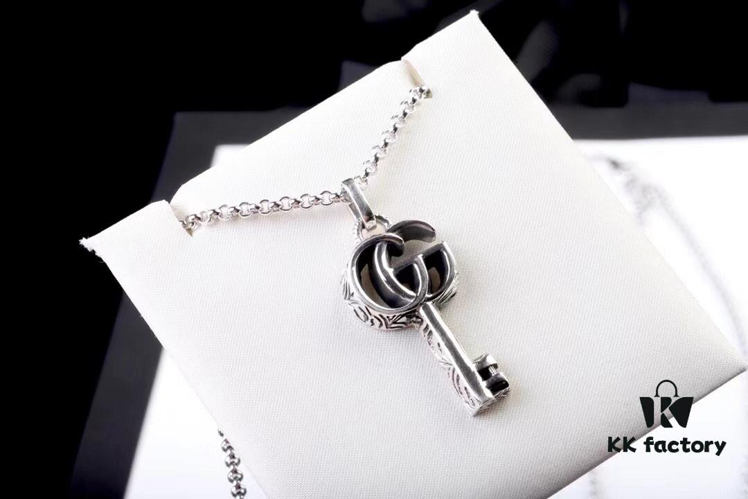 New Arrival Gucci Sterling Silver Key Necklace