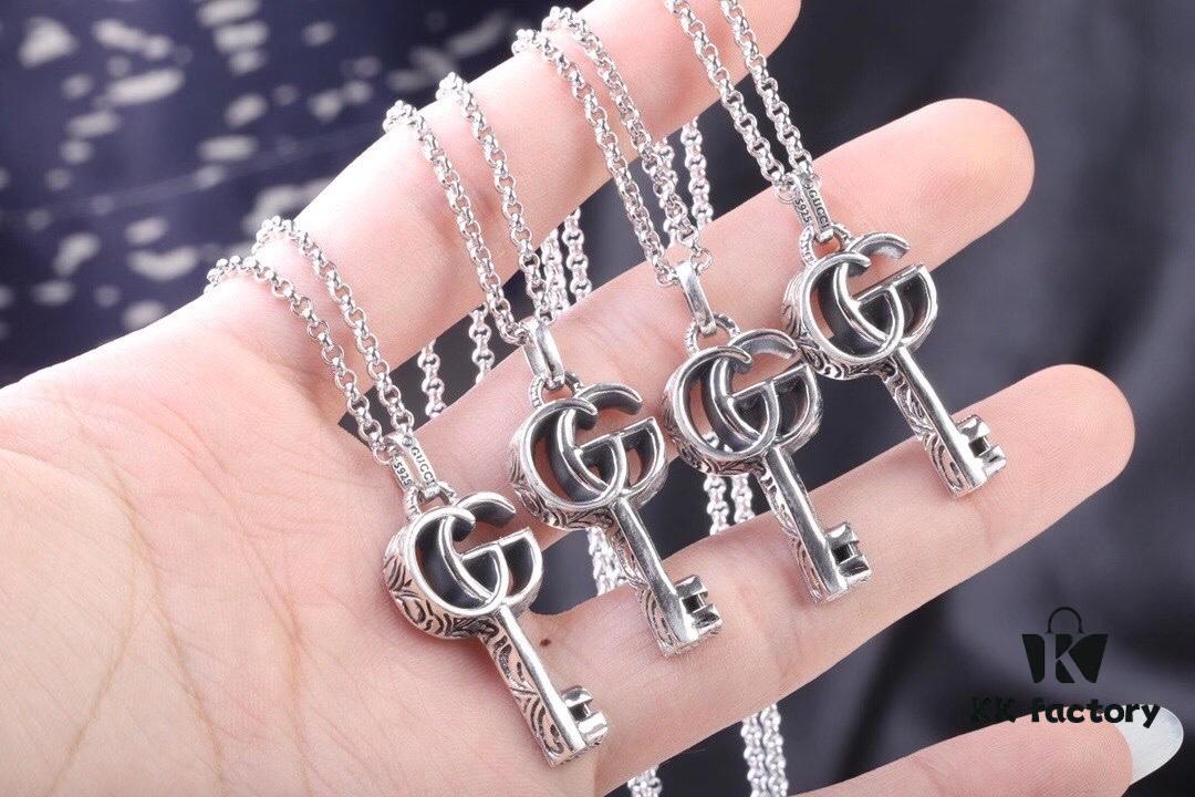 New Arrival Gucci Sterling Silver Key Necklace