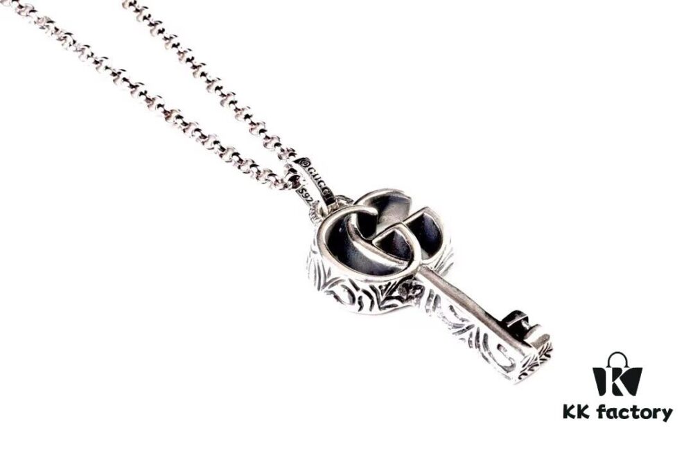 New Arrival Gucci Sterling Silver Key Necklace
