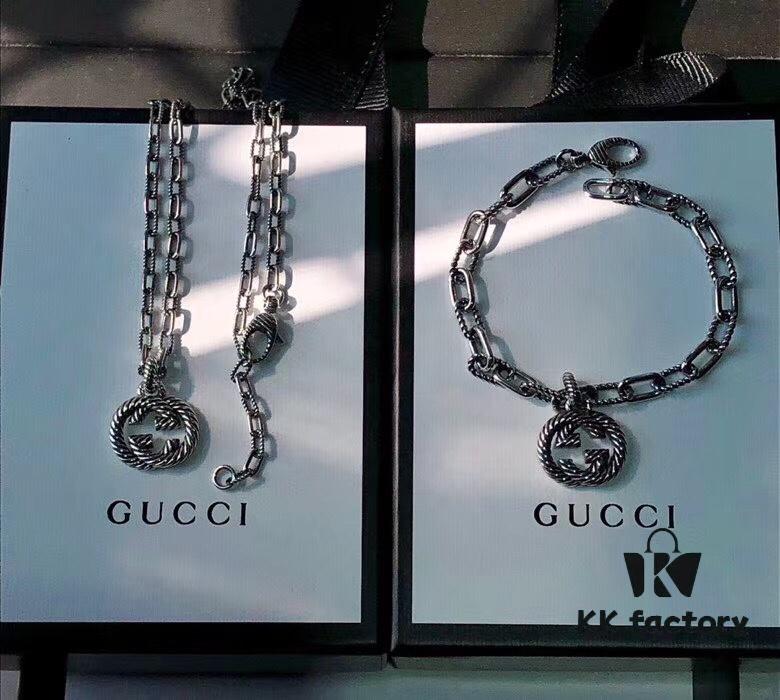 G Brand Sterling Silver Double G Twisted Rope Set