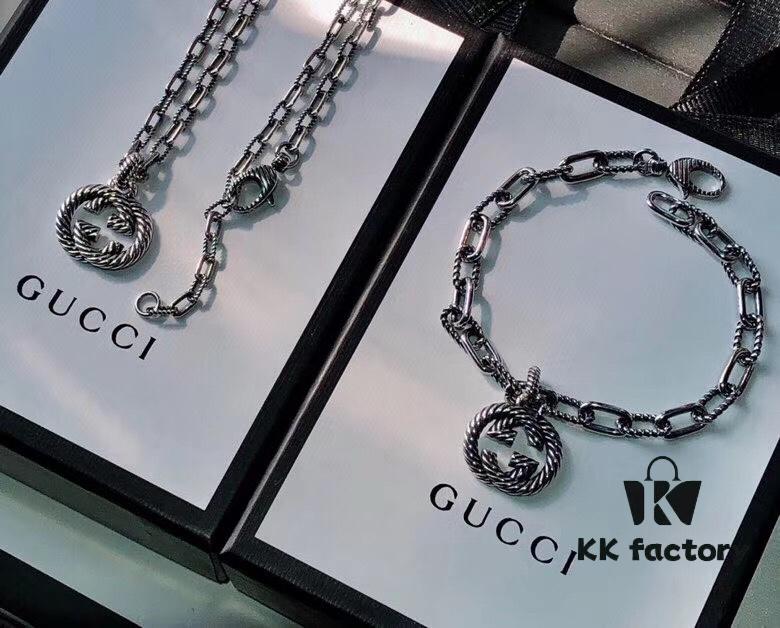 G Brand Sterling Silver Double G Twisted Rope Set