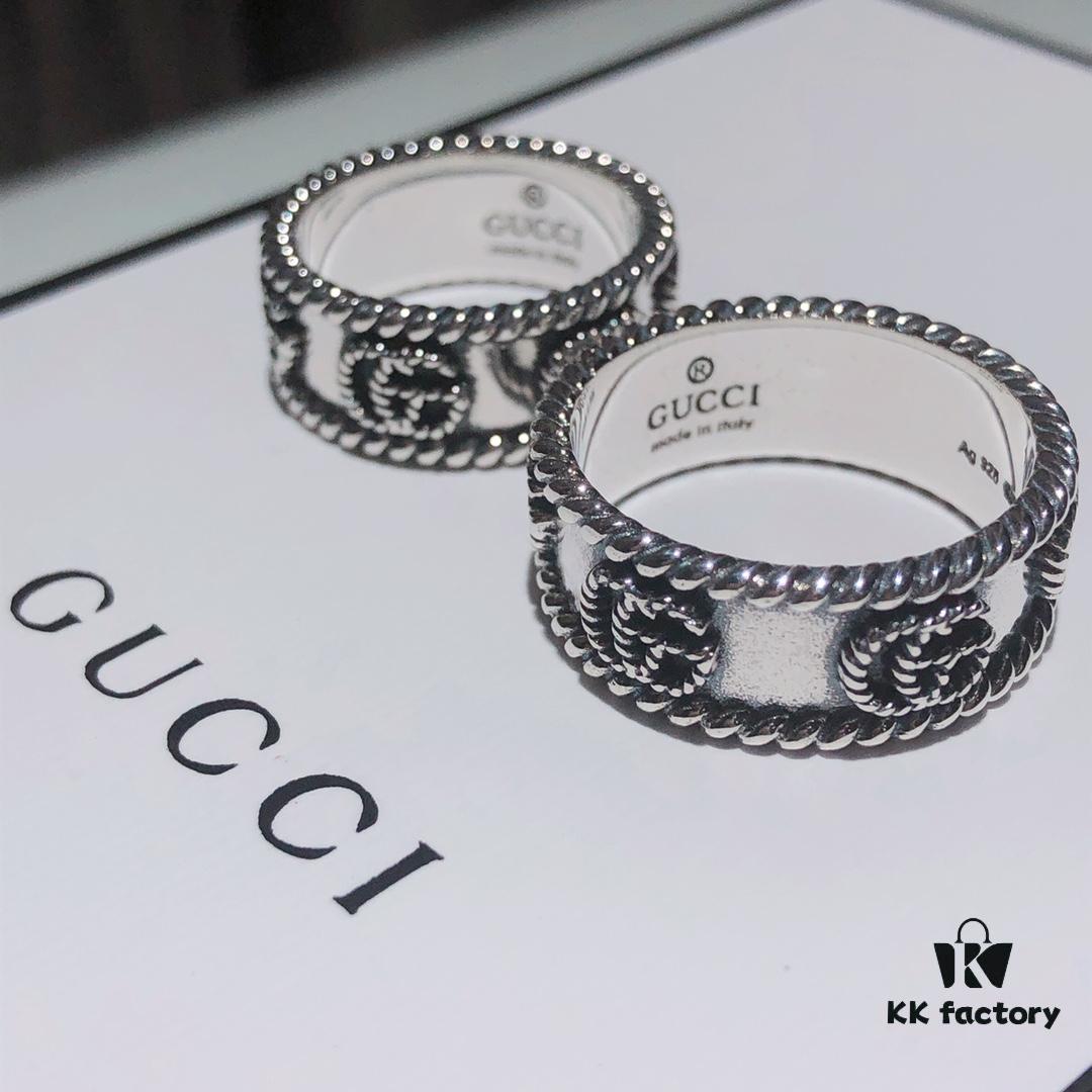 Latest New Arrival 🆕🔥 Gucci Double G Twisted Ring 💍 Thick and Bold Design, Unisex Wear