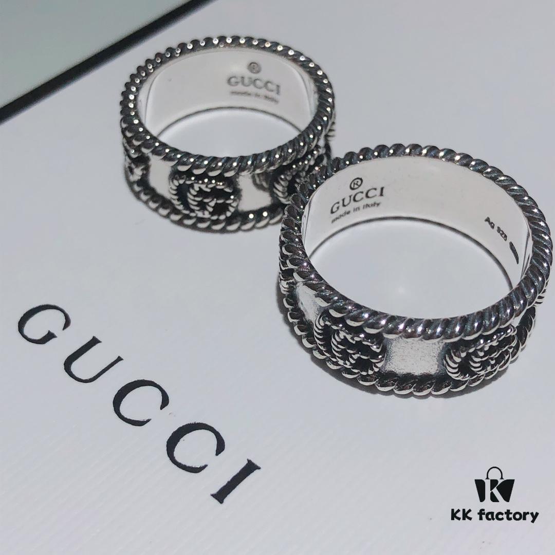 Latest New Arrival 🆕🔥 Gucci Double G Twisted Ring 💍 Thick and Bold Design, Unisex Wear
