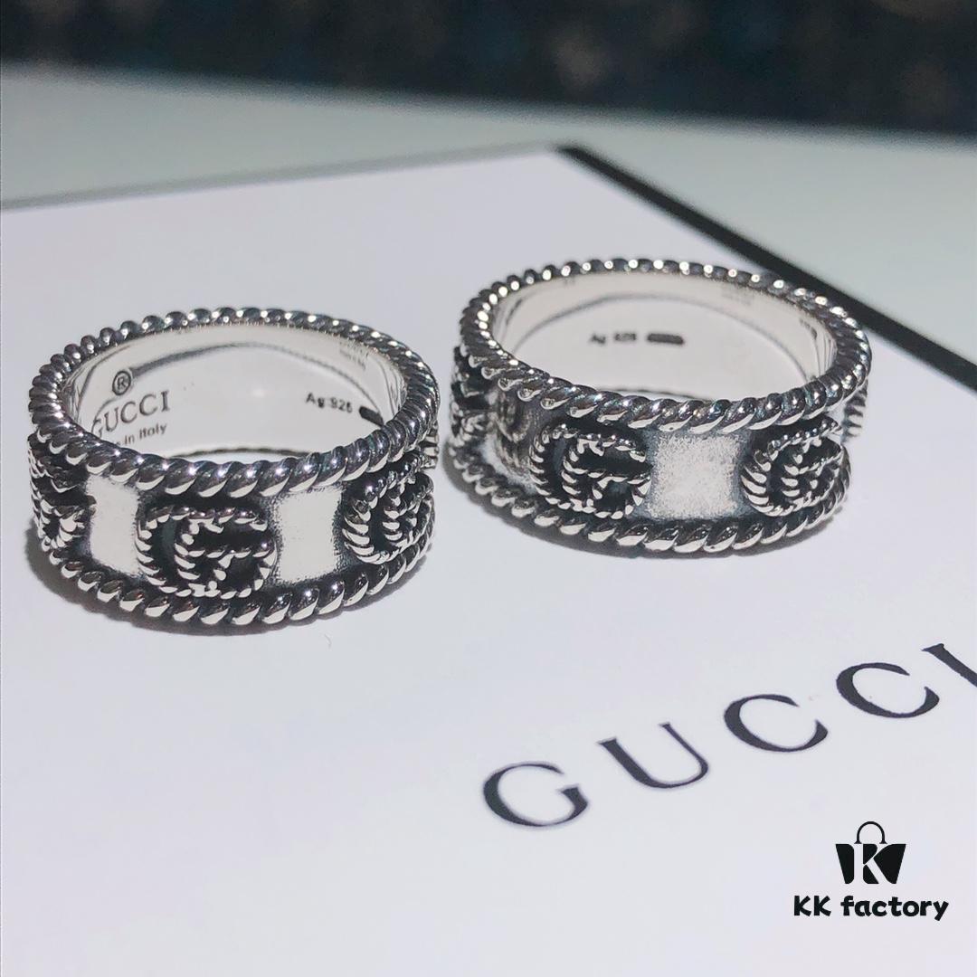Latest New Arrival 🆕🔥 Gucci Double G Twisted Ring 💍 Thick and Bold Design, Unisex Wear