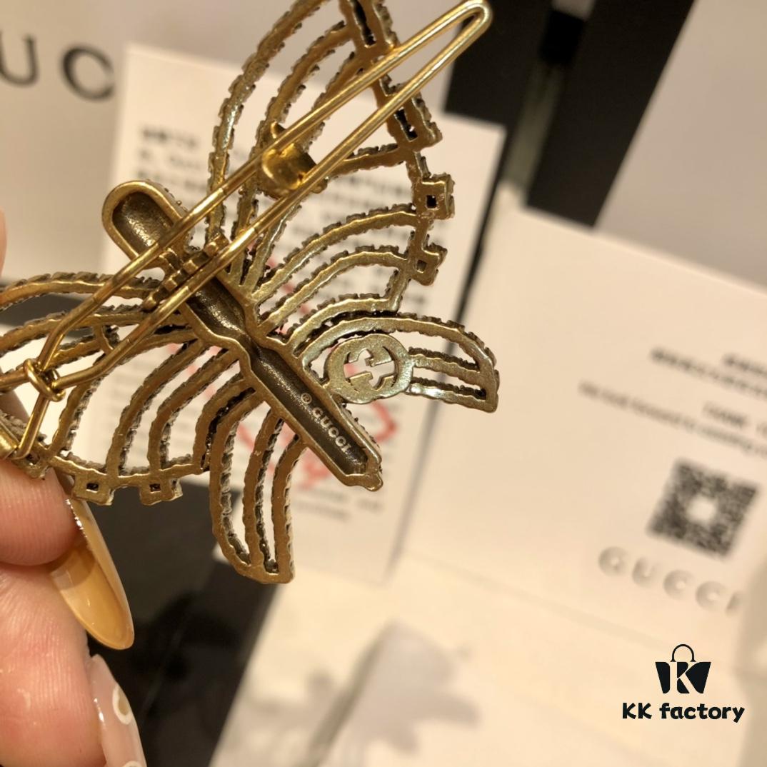 GUCCI Full Diamond Butterfly Hair Clip
