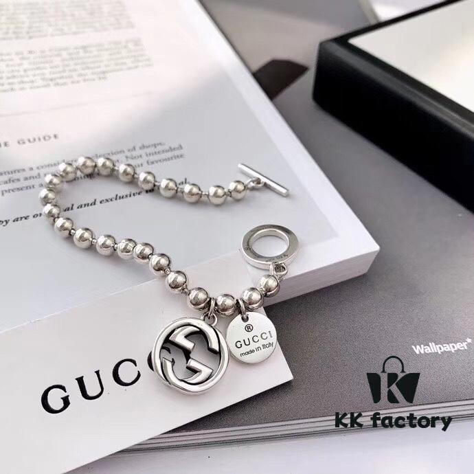 Exclusive Launch! Finally Available! Authentic Custom Gucci Letter Pendant Bracelet, Double G Luxury Classic Bestseller!