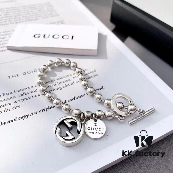Exclusive Launch! Finally Available! Authentic Custom Gucci Letter Pendant Bracelet, Double G Luxury Classic Bestseller!