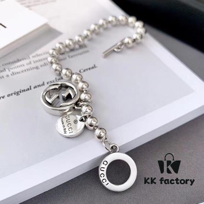Exclusive Launch! Finally Available! Authentic Custom Gucci Letter Pendant Bracelet, Double G Luxury Classic Bestseller!
