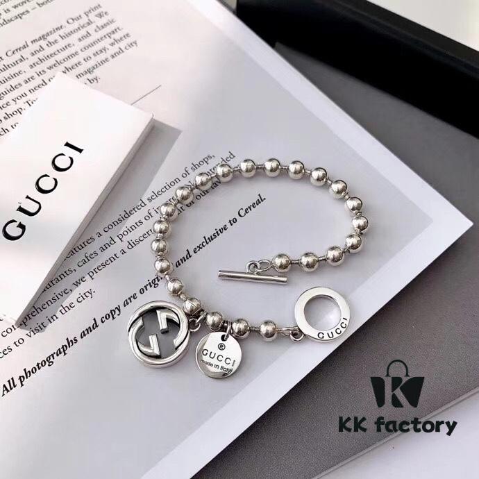Exclusive Launch! Finally Available! Authentic Custom Gucci Letter Pendant Bracelet, Double G Luxury Classic Bestseller!