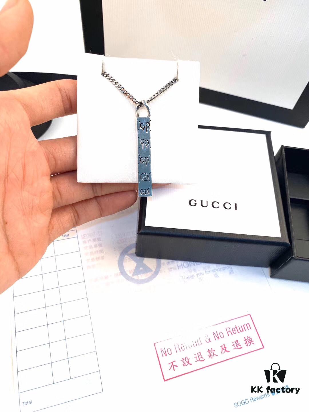 Authentic Replica (Matching Version) Gucci Series Necklace 🔺 (Gucci-GHOST) Series Accessory to Awaken Vivid Sensibility. Simple, Fashionable, Independent and Unconventional – Playful Ghost Necklace 👻, Fresh and Delicate 🥰