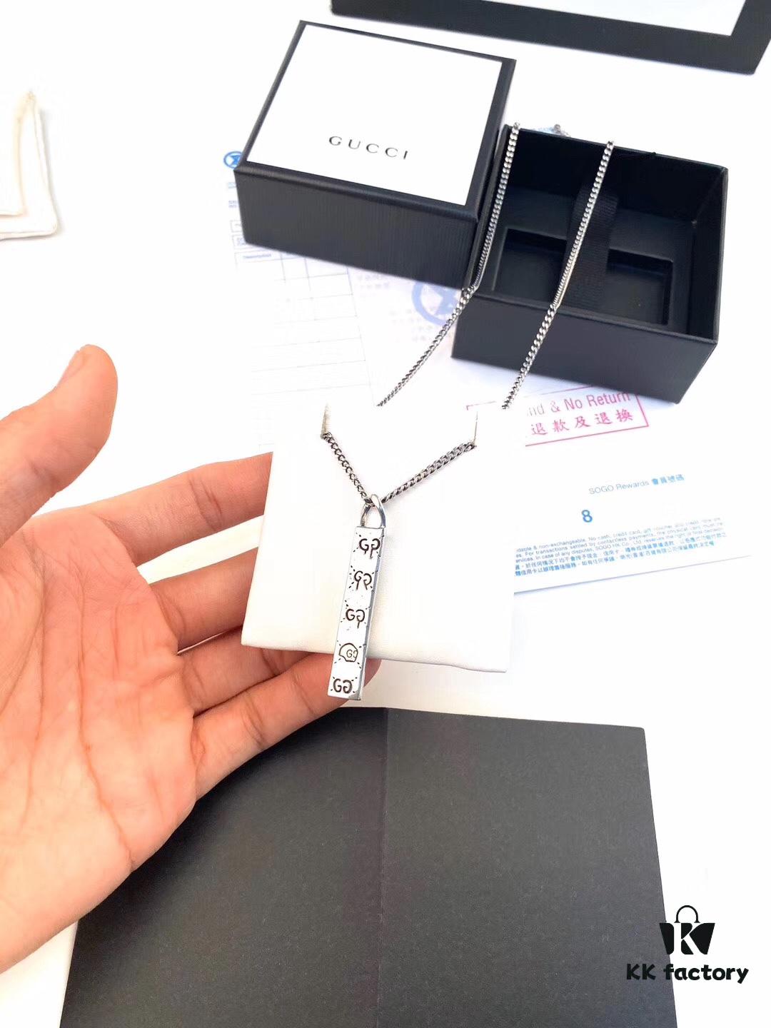 Authentic Replica (Matching Version) Gucci Series Necklace 🔺 (Gucci-GHOST) Series Accessory to Awaken Vivid Sensibility. Simple, Fashionable, Independent and Unconventional – Playful Ghost Necklace 👻, Fresh and Delicate 🥰