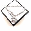 Gucci Bracelet with Interlocking Double G Pendant, Iconic Symbol of the Spirit, Crafted in Sterling Silver
