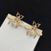 Gucci Bee Stud Earrings with Vintage Charm, Sparkling Diamonds, Small and Exquisite