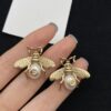 Gucci Bee Stud Earrings with Vintage Charm, Sparkling Diamonds, Small and Exquisite