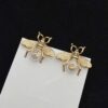 Gucci Bee Stud Earrings with Vintage Charm, Sparkling Diamonds, Small and Exquisite