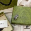 Gucci 925 Sterling Silver Double G Floral Vintage Ring