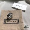 Gucci 925 Sterling Silver Double G Striped Vintage Ring