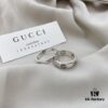 Gucci Gucci 925 Sterling Silver Fearless Love Double G Floral and Bird Couple Ring