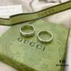 Gucci Gucci 925 Sterling Silver Fearless Love Double G Floral and Bird Couple Ring