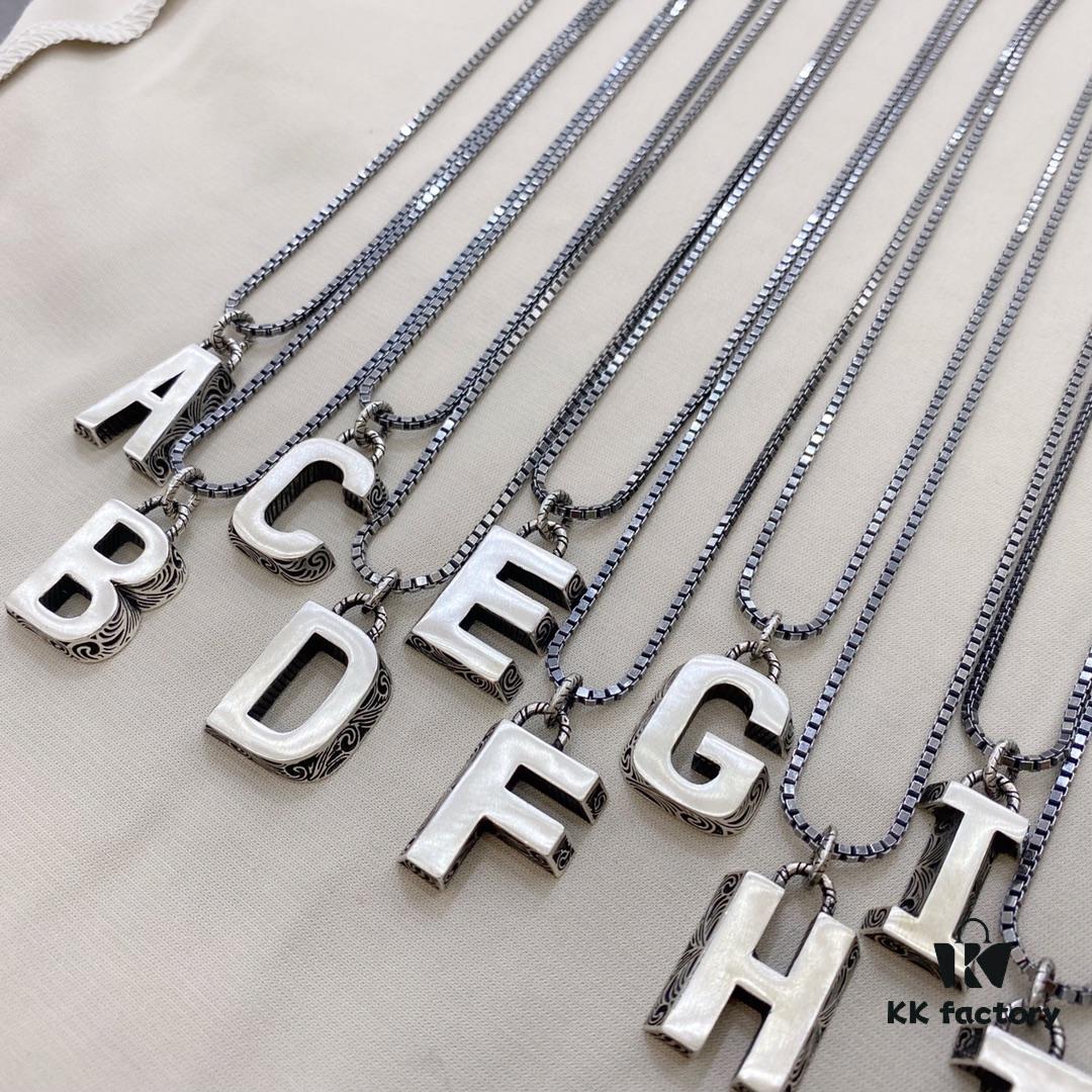 Gucci 925 Sterling Silver 26-Letter Vintage Necklace