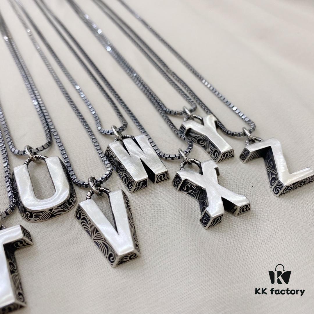 Gucci 925 Sterling Silver 26-Letter Vintage Necklace