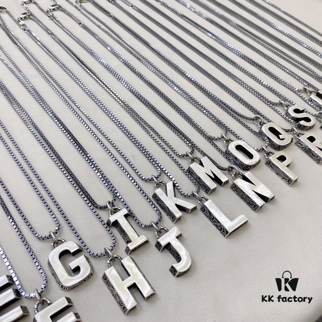 Gucci 925 Sterling Silver 26-Letter Vintage Necklace