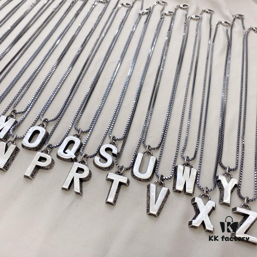 Gucci 925 Sterling Silver 26-Letter Vintage Necklace