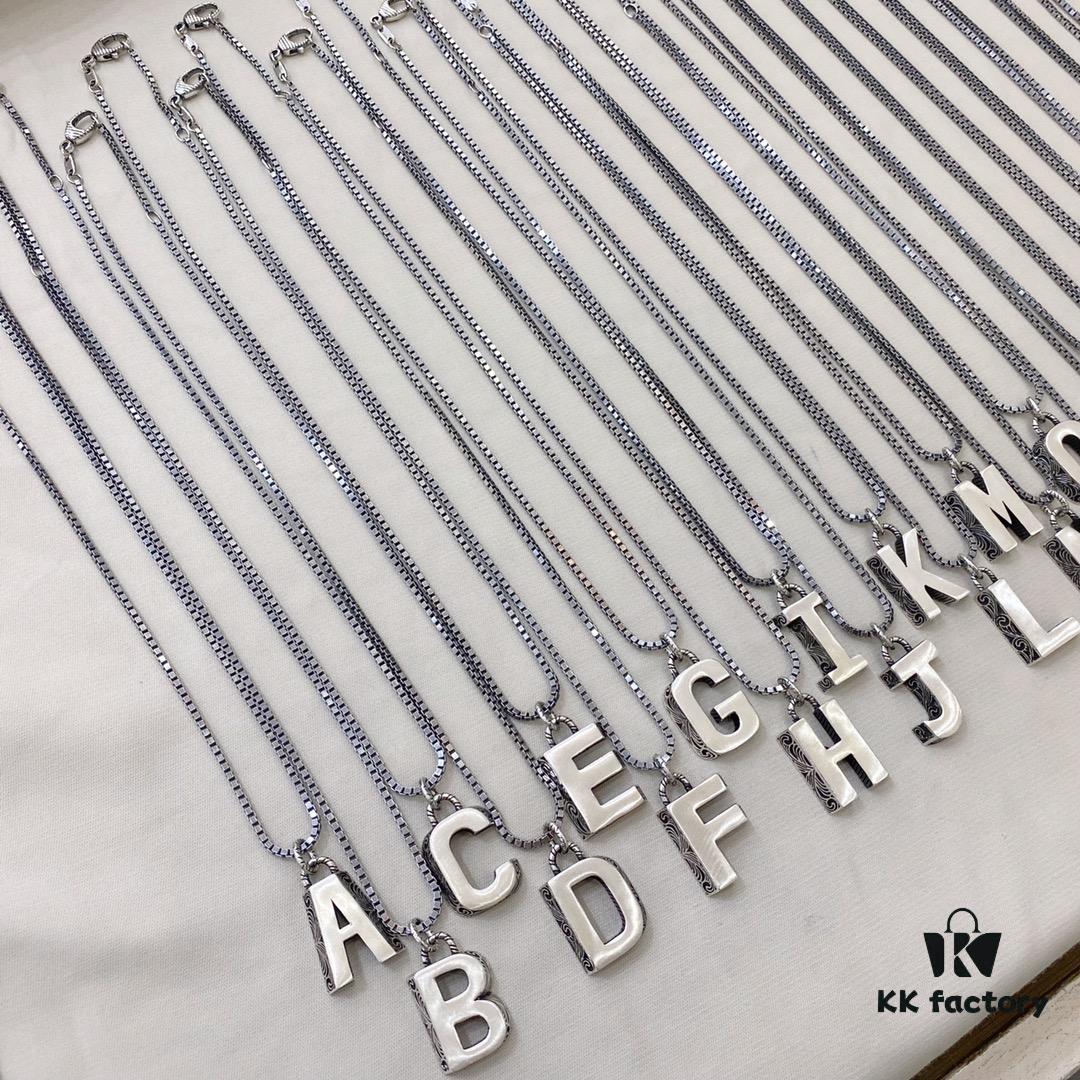 Gucci 925 Sterling Silver 26-Letter Vintage Necklace