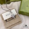 Gucci Gucci 925 Sterling Silver Double G Cross Necklace