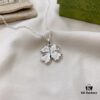 Gucci Gucci 925 Sterling Silver Four-Leaf Clover Necklace