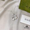 Gucci Gucci 925 Sterling Silver Four-Leaf Clover Necklace