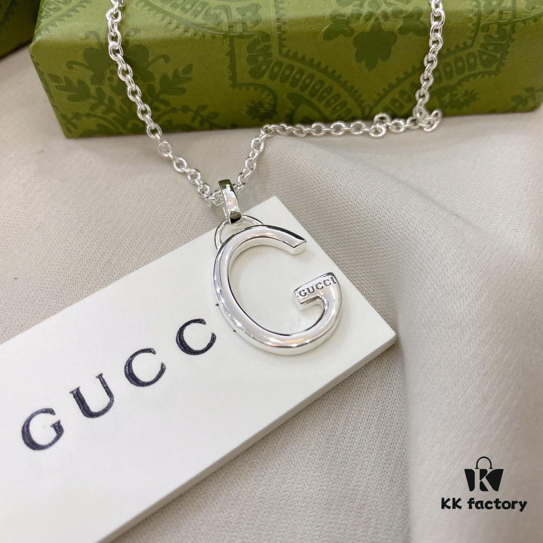Gucci Gucci 925 Sterling Silver Large G Pendant Minimalist Necklace