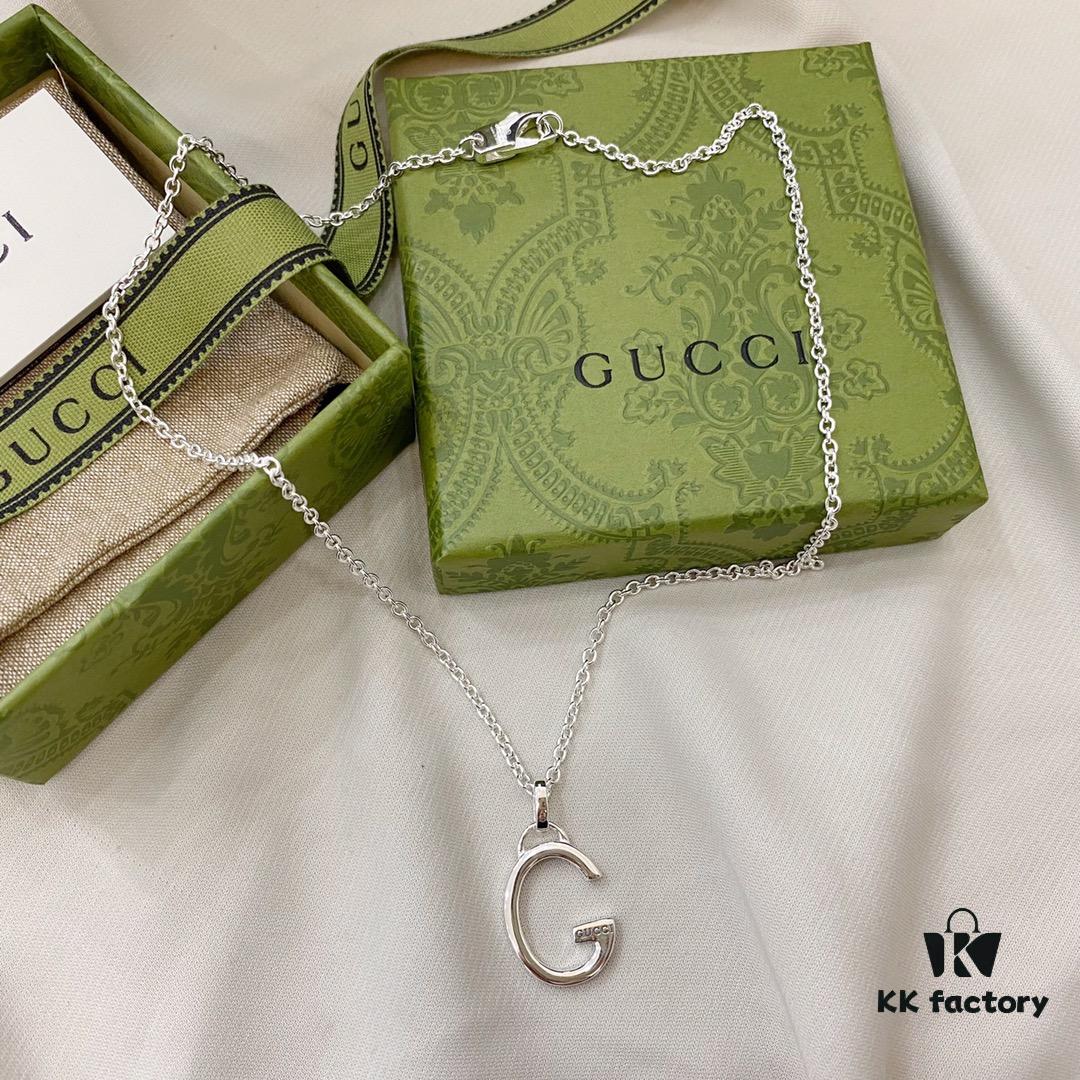 Gucci Gucci 925 Sterling Silver Large G Pendant Minimalist Necklace