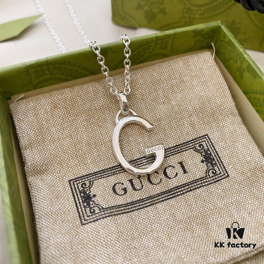 Gucci Gucci 925 Sterling Silver Large G Pendant Minimalist Necklace