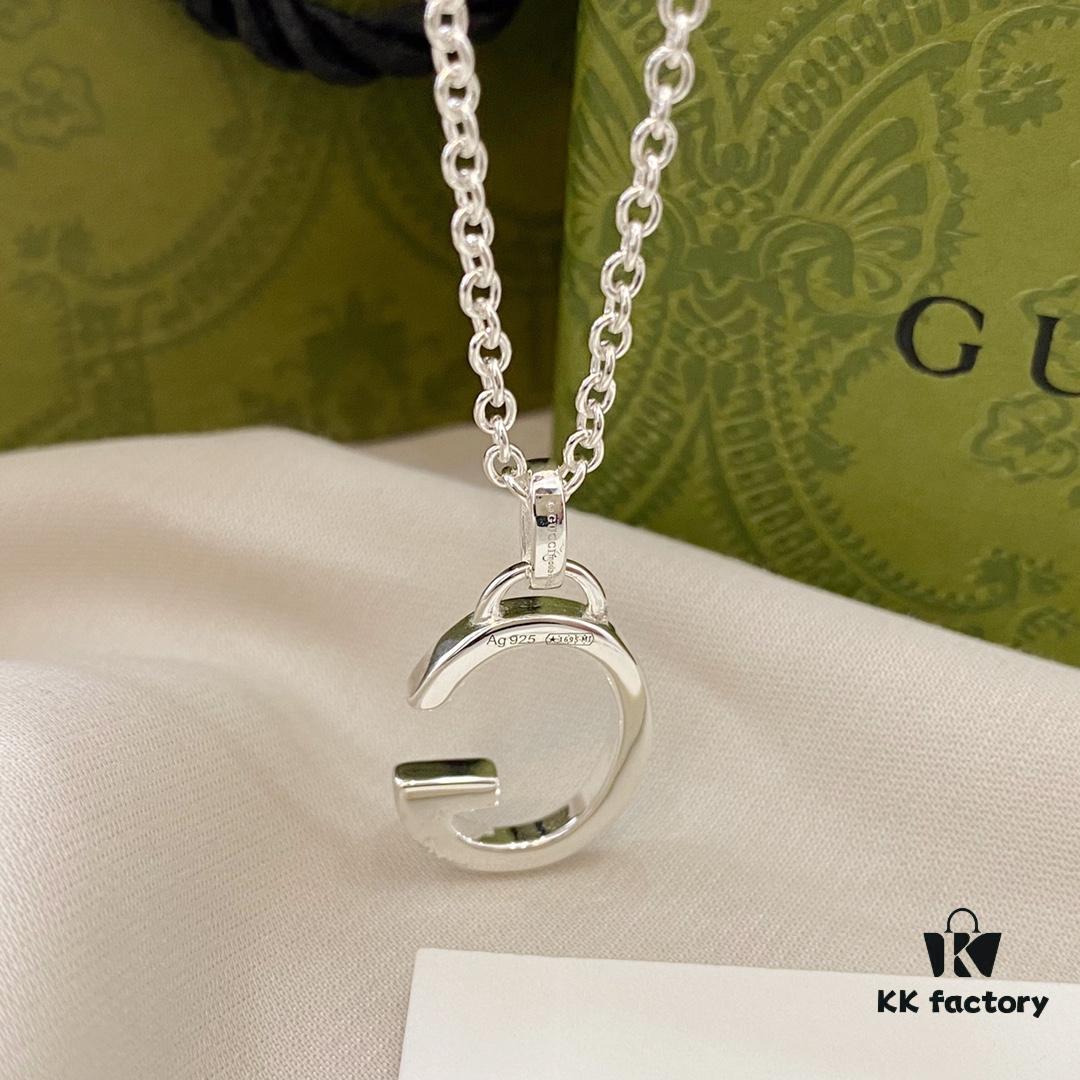 Gucci Gucci 925 Sterling Silver Large G Pendant Minimalist Necklace
