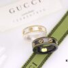 Gucci Icon Series Gold-Edged Black and White Ceramic Couple's Ring