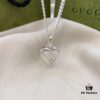 Gucci Gucci 925 Sterling Silver Heart Pendant Necklace