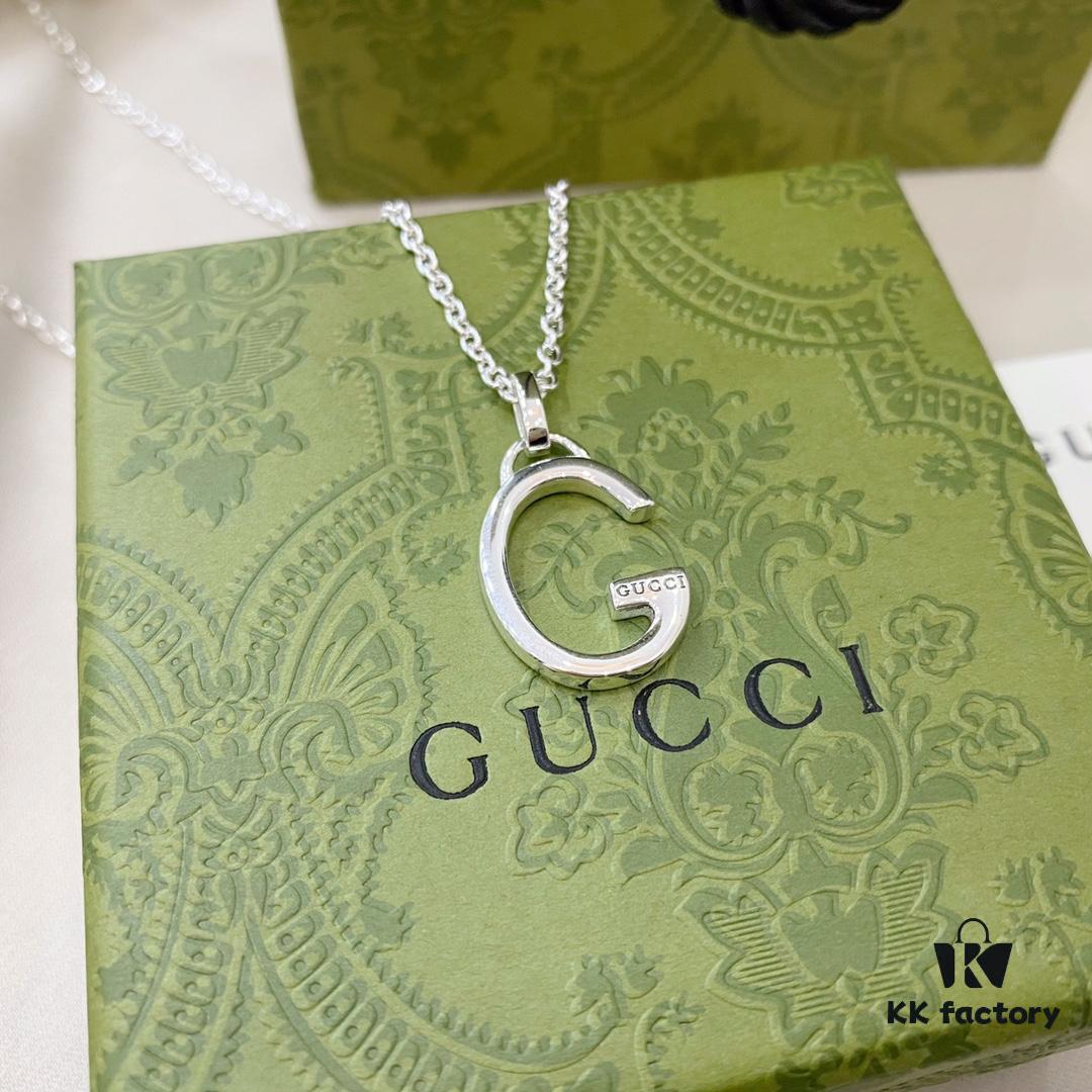 Gucci Gucci 925 Sterling Silver Large G Pendant Minimalist Necklace