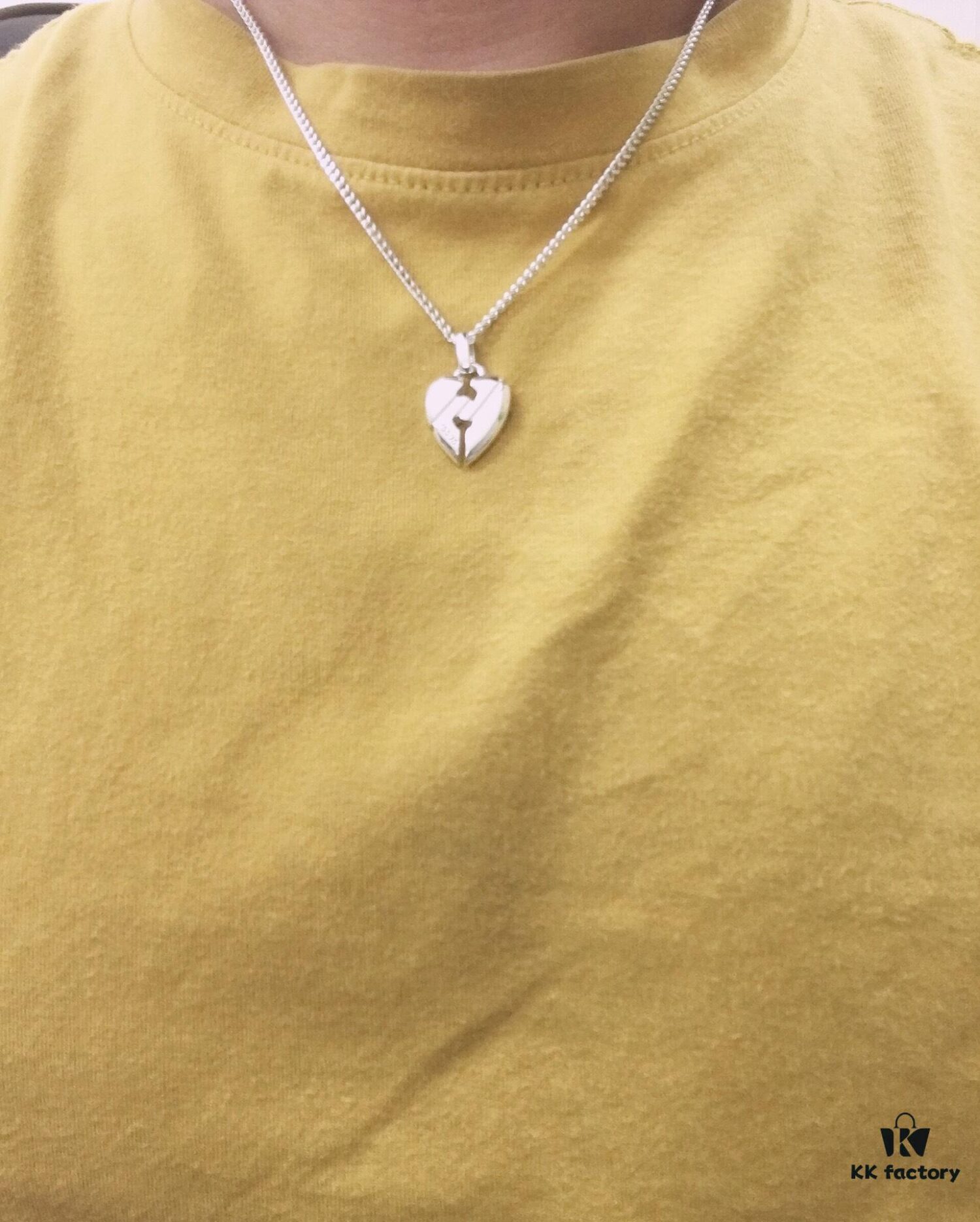 Gucci Gucci 925 Sterling Silver Heart Pendant Necklace