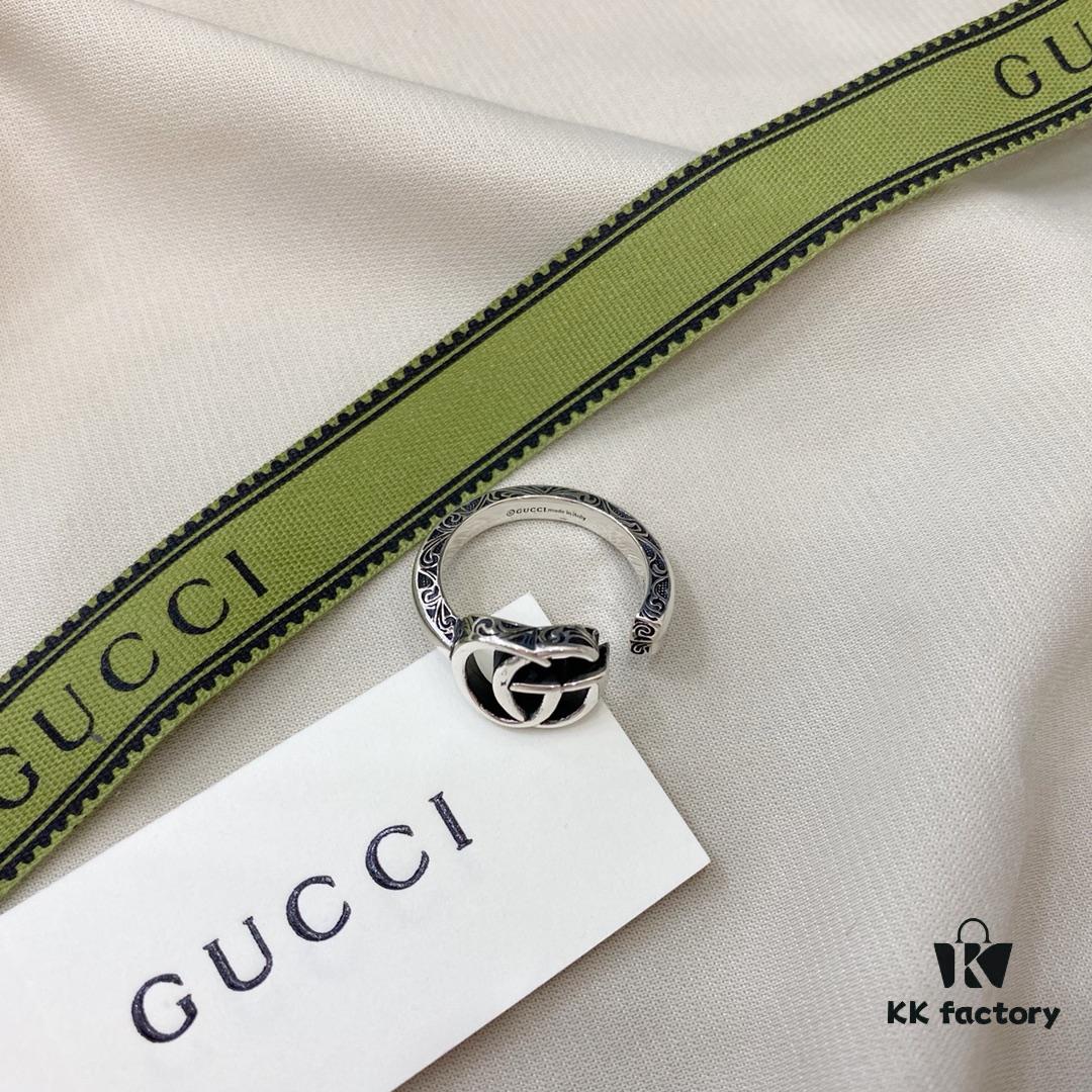 Gucci Gucci 925 Sterling Silver Double G Key Vintage Ring