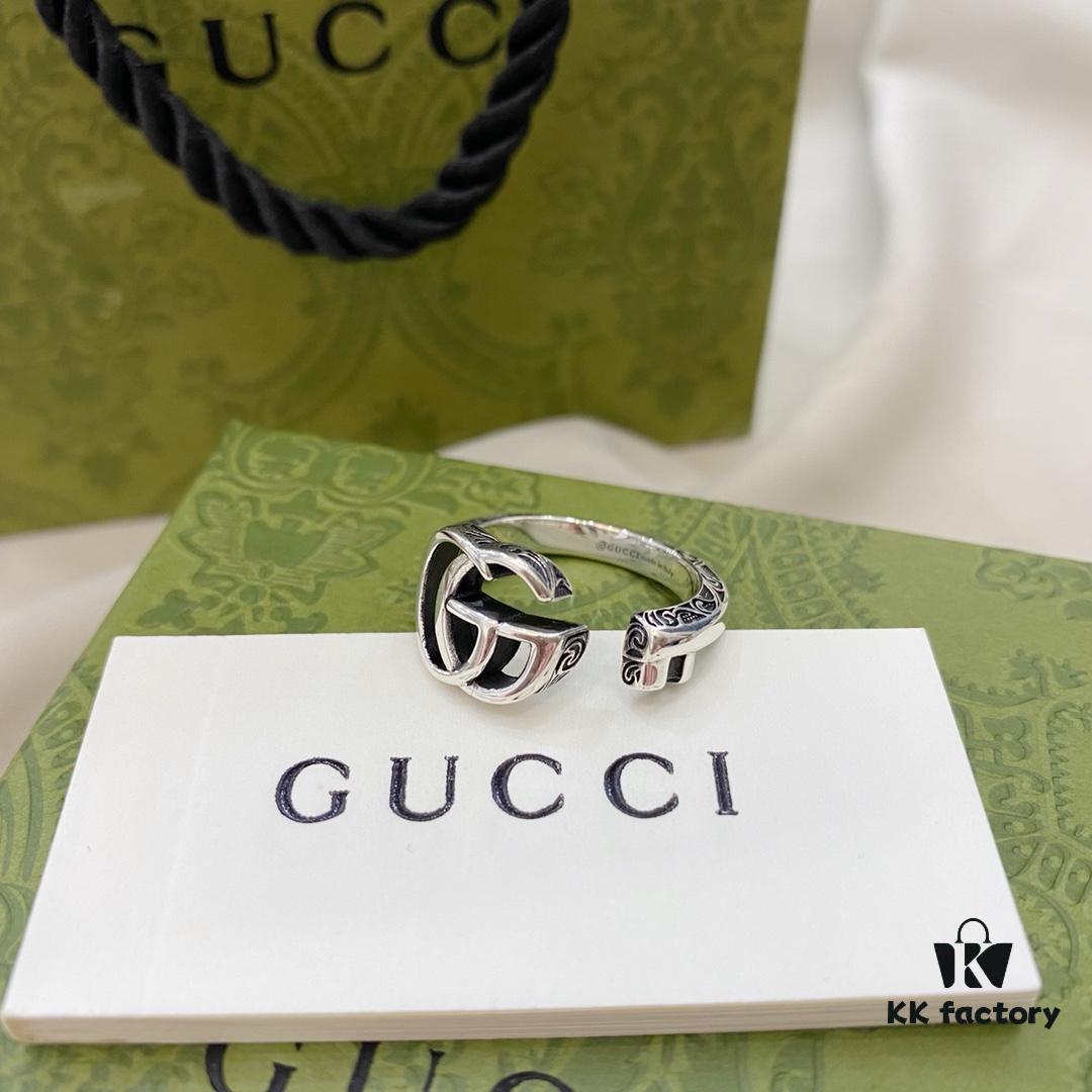 Gucci Gucci 925 Sterling Silver Double G Key Vintage Ring