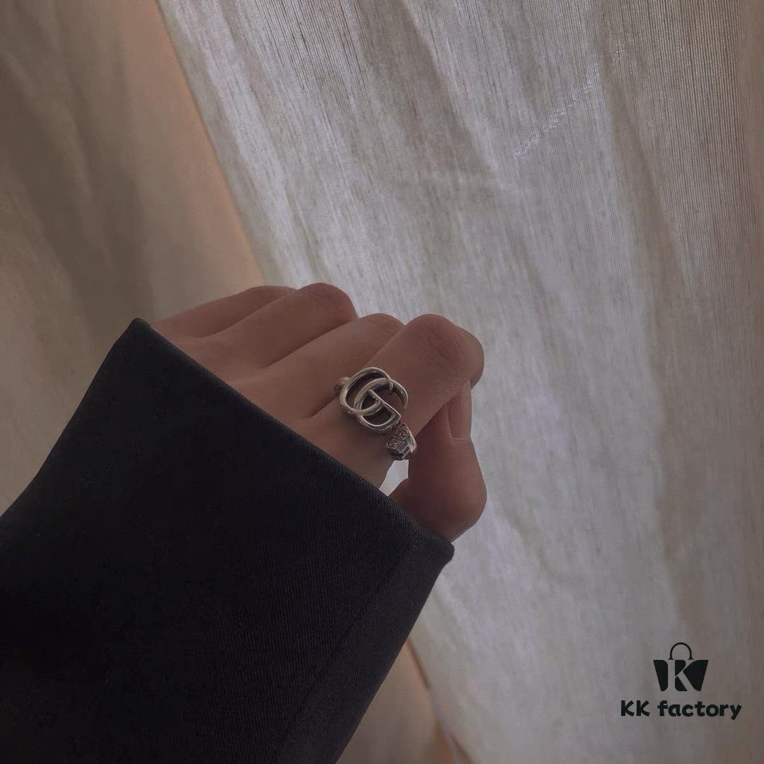 Gucci Gucci 925 Sterling Silver Double G Key Vintage Ring