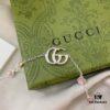 Gucci Gucci New Arrival 925 Sterling Silver Double G Floral Pink Mother-of-Pearl Bracelet