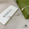 Gucci Gucci New Arrival 925 Sterling Silver Double G Floral Pink Mother-of-Pearl Bracelet